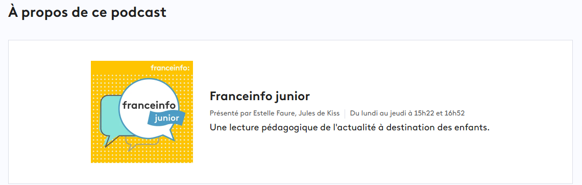 franceinfo junior – フランスのニュースをやさしいフランス語で!