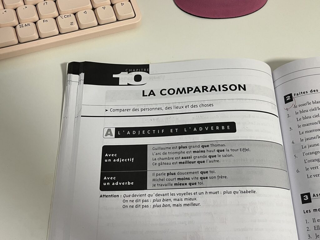 Exercices de grammaire en contexteを実際に使ってみた感想【初心者目線】惜しかった点