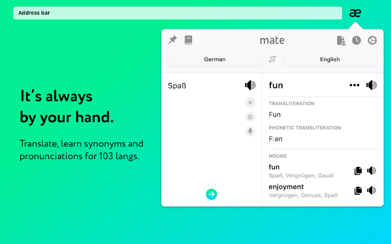 Mate Translate – 翻訳、辞書