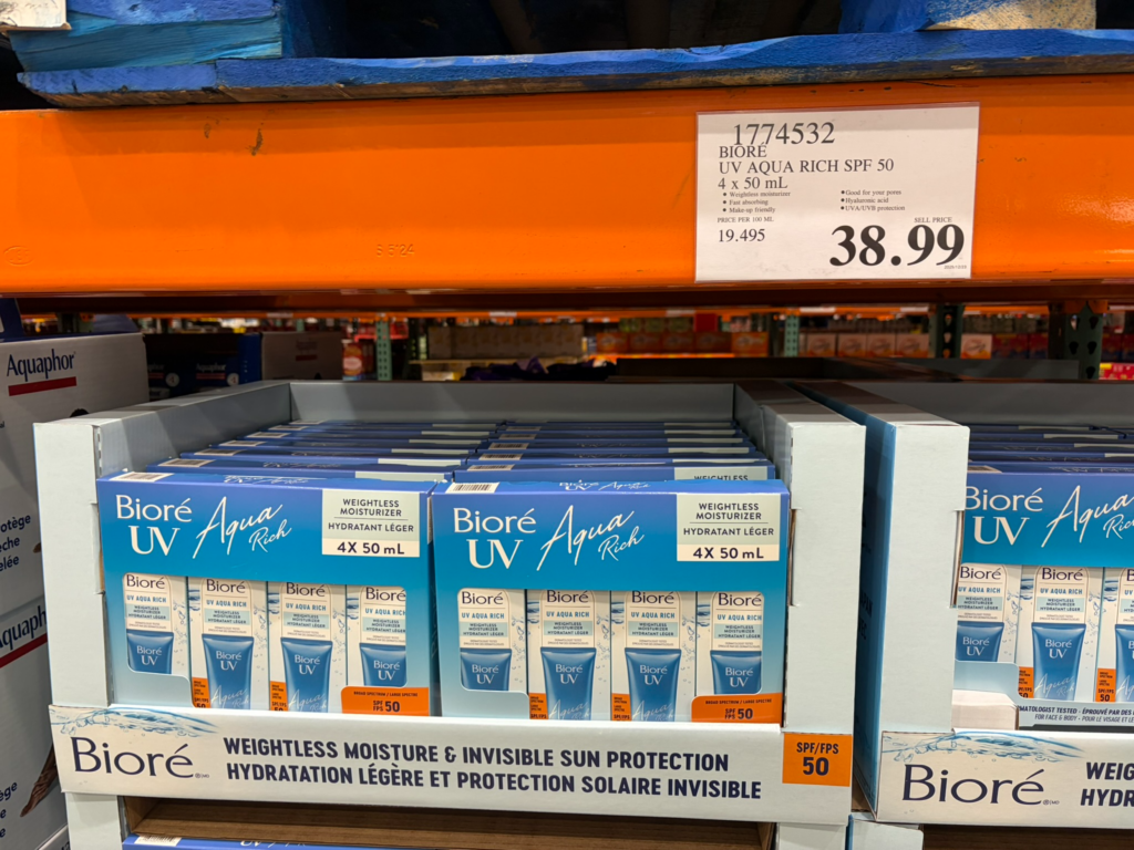 ビオレ日焼け止め4個（38.99ドル）