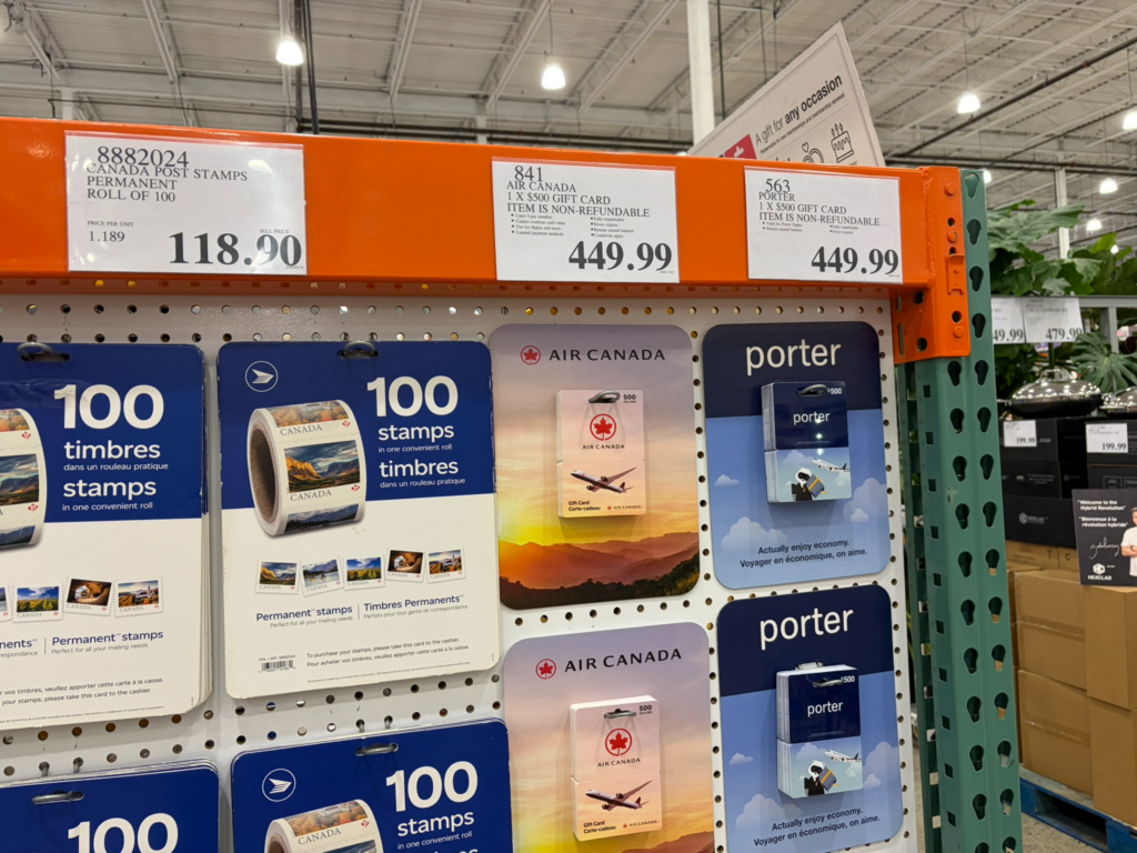 エアカナダギフトカード500ドル分（450ドル）