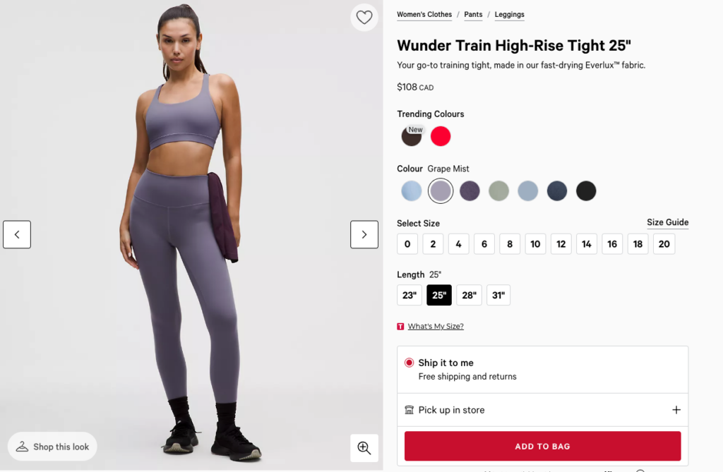 Wunder Trainレギンス　カナダ