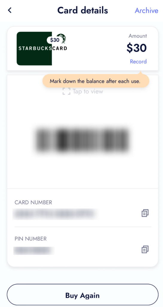 ギフトカードを使う